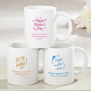 Personalized White ceramic coffee mug - Mother's Day Design