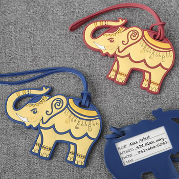 elephant luggage tag