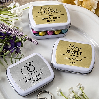 Personalized metallics collection Mint tins from fashioncraft - Nice Price  Favors